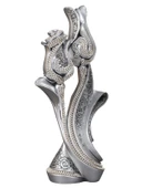 LALE GÜL BOYTU KÜÇÜK BOY GÜMÜŞ RENK BİBLO - 2