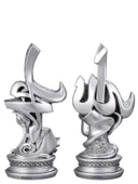 ZARİF SÜLÜS BOYTU ORTA BOY GÜMÜŞ RENK BİBLO - 4