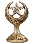 AY YILDIZ BOYTU ORTA BOY SARI RENK BİBLO - 2