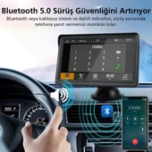 Monozone Carplay Apple-Android Auto Harici Ekran Tak Çalıştır Multimedya Kablosuz Oto Carplay 7inç - 4