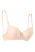 Silikonlu Desteksiz Telli Düz Boş Sütyen Ten - 1