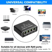 Ethernet Splitter 1x4 4 Port Ethernet Çoklayıcı 1000mbps Cat5 Cat6 Rj45 Kablo Çoklayıcı - 6