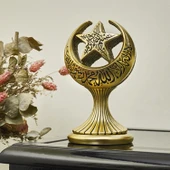 AY YILDIZ BOYTU ORTA BOY SARI RENK BİBLO - 1