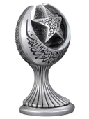 AY YILDIZ BOYTU ORTA BOY GÜMÜŞ RENK BİBLO - 3