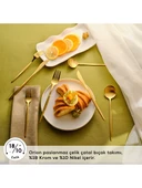Karaca Orion Mat 12 Kişilik 60 Parça Çatal Kaşık Bıçak Takımı Gold Gold - 4
