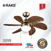 RAKS PF 32 KOYU KAHVERENGİ Tavan Vantilatörü thumbnail 1