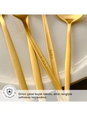 Karaca Orion Mat 12 Kişilik 60 Parça Çatal Kaşık Bıçak Takımı Gold Gold - 2