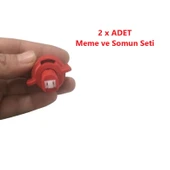 Hava Enjektörlü T Jet Çift Atış Meme Rüzgar Memesi ve Somun Set-2 Adet - 1