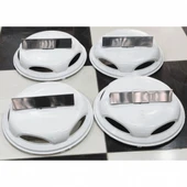 VOLKSWAGEN CRAFTER 16'' İNÇ BEYAZ JANT KAPAĞI 4 ADET PİRAMİT KOLLU FIRFIR - 7