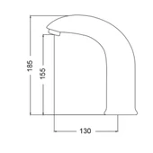 Gms Fotoselli Sensörlü Siyah Lavabo Musluk Bataryası Tek Girişli FT012-S - 2