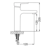 Gms Elit Mix Siyah Altın Desen Lavabo Musluk Bataryası Çift Su Girişli EL227-SAD thumbnail 2