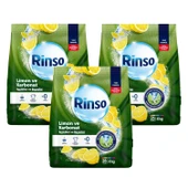 Rinso Limon ve Karbonat 4 kg Renkiler ve Beyazlar Toz Deterjan x 3 Adet - 1