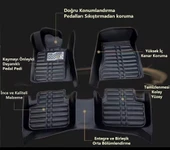 Nissan Qashqai Uyumlu 2014-2021 5D Havuzlu Karbon Dizayn Paspas Seti thumbnail 3