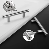 Pürüzsüz 128 mm İnox Metal 10 Adet Dolap Dolabı Mobilya Mutfak Çekmece Kapak Kulbu Kulpu Kulpları - 4