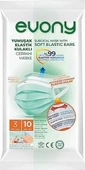 EVONY CERRAHI MASKE 3 KATLI YUMUSAK ELASTIK 10LU - 1