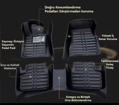 Mercedes C Serisi W205 Uyumlu 2015-2021 5D Havuzlu Karbon Dizayn Paspas Seti thumbnail 3