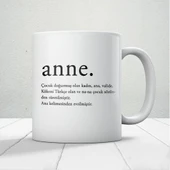 Anne Kelime Anlamı Baskılı Anneler Günü Hediyelik Kupa - 1