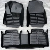 Citroen C5 Aircross Uyumlu 2020 Sonrası 5D Havuzlu Karbon Dizayn Paspas Seti thumbnail 1