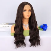 Koyu Kahverengi Dalgalı Tül Peruk thumbnail 2