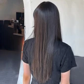 Sıcak Kahverengi Düz Tül Peruk thumbnail 7