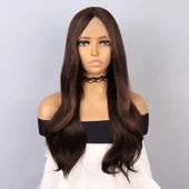 Kumral Dalgalı Işıltılı Tül Peruk thumbnail 1