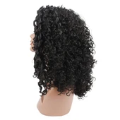 Siyah Yoğun Dalga Afro Dalga Tül Peruk thumbnail 3
