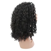 Siyah Yoğun Dalga Afro Dalga Tül Peruk thumbnail 2