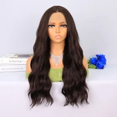 Koyu Kahverengi Dalgalı Tül Peruk thumbnail 1