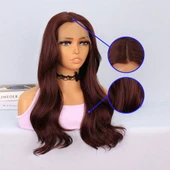 Kızıl Kahve Hafif Dalgalı Tül Peruk thumbnail 4