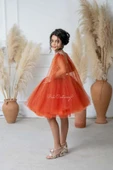 Dantelli Mini Elbise Kiremit - 3