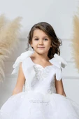 Dantelli Mini Elbise Beyaz - 4