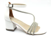 İremsu Dört Şerit Taş Detaylı Kısa Topuklu Kadın Abiye Ayakkabı thumbnail 12