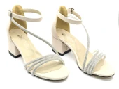 İremsu Dört Şerit Taş Detaylı Kısa Topuklu Kadın Abiye Ayakkabı thumbnail 9