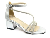 İremsu Dört Şerit Taş Detaylı Kısa Topuklu Kadın Abiye Ayakkabı thumbnail 8