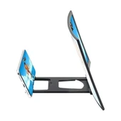 Curved Model Katlanabilir 3D Ekran Büyütücü Amplifikatör Projektör Standı Tüm Akıllı Telefon - 4