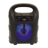utmalı Mini Hoparlör Işıklı Taşınabilir Bluetooth Wireless Radyolu Sd Kart ve USB Girişli Hoparlör - 1