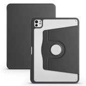 iPad Pro 11 2024 Kılıf Termik Kalem Bölmeli Dönebilen Standlı Kılıf thumbnail 2