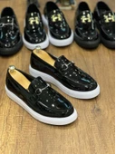 KB-027  Kuback Bağcıksız Siyah Rugan G Günlük Erkek Ayakkabı - 1