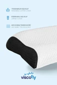 Viscofly Visco Boyun Destekli Çift Yönlü Yastık - 54 cm x 40 cm x 12 cm x 10 cm thumbnail 2