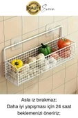 5 Ad. Ekstra Güçlü Kendinden Yapışkanlı İz Bırakmaz Suya Dayanıklı Banyo Rafı Tablo Ayna Askı Kanca - 5