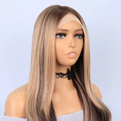 Kumral Balköpüğü Röfleli Katlı Kesim Tül Peruk thumbnail 5