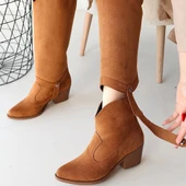 Milla Taba Süet Tak Çıkar Topuklu Bot Ve Çizme thumbnail 5