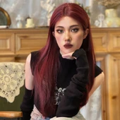 Kızıl Kahverengi Düz Tül Peruk thumbnail 1