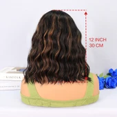 Siyah Karamel Işıltılı Tül Peruk thumbnail 5