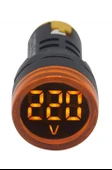 GWEST 24v-550v Voltmetreli SARI Sinyal Lambası 220v Göstergeli 22mm - 1