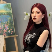 Kızıl Kahverengi Düz Tül Peruk thumbnail 5