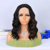 Siyah Karamel Işıltılı Tül Peruk thumbnail 1