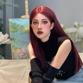 Kızıl Kahverengi Düz Tül Peruk thumbnail 3