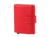 Bagacar DG02 Hakiki Deri Çıtçıtlı Mekanizmalı Cüzdan Kartlık Kırmızı - 4