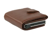 Bagacar DG02 Hakiki Deri Çıtçıtlı Mekanizmalı Cüzdan Kartlık Camel - 5